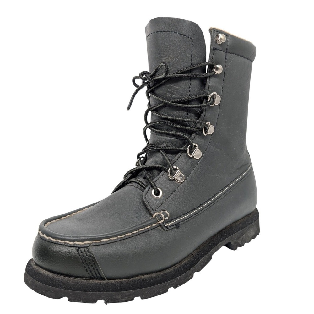 Cabelas Womens Size 8B Leather Lace Up Moc Toe Work Boots Vibram GUMLITE